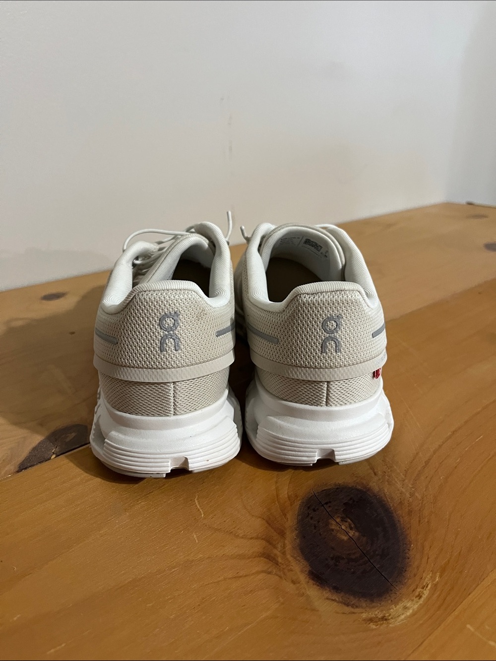 On Running Women’s Athletic Sneakers in Light Beige and White - Picture 4 of 6